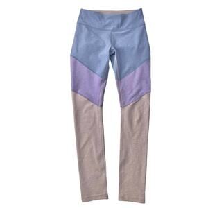 Outdoor Voices 7/8 Dahlia Springs Leggings Women's XS Lilac pastel color block